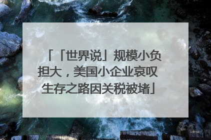 「世界说」规模小负担大，美国小企业哀叹生存之路因关税被堵