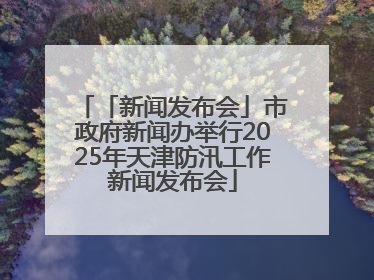 「新闻发布会」市政府新闻办举行2025年天津防汛工作新闻发布会