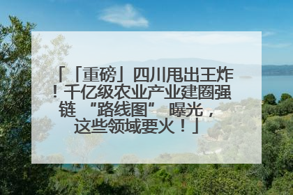 「重磅」四川甩出王炸！千亿级农业产业建圈强链 “路线图” 曝光，这些领域要火！