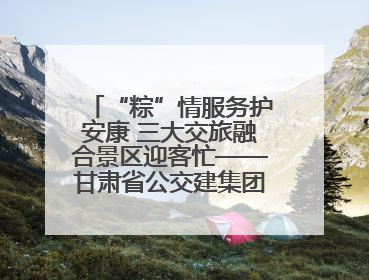 “粽”情服务护安康 三大交旅融合景区迎客忙——甘肃省公交建集团全力做好端午假期景区运营工作