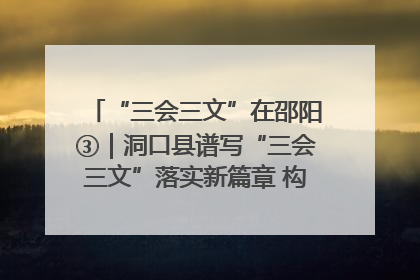“三会三文”在邵阳③｜洞口县谱写“三会三文”落实新篇章 构建协同联动大格局