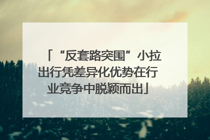 “反套路突围”小拉出行凭差异化优势在行业竞争中脱颖而出
