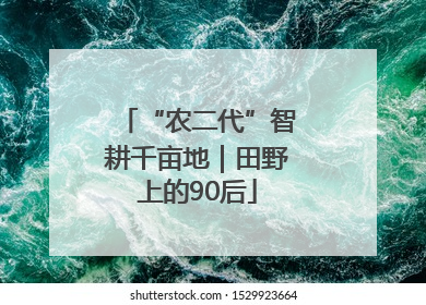 “农二代”智耕千亩地｜田野上的90后