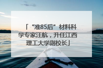 “准85后”材料科学专家汪航，升任江西理工大学副校长