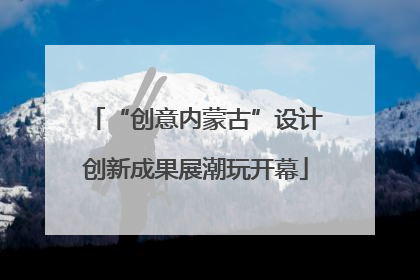 “创意内蒙古”设计创新成果展潮玩开幕