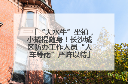 “大水牛”坐镇，小撬棍随身！长沙城区防办工作人员“人车等雨”严阵以待