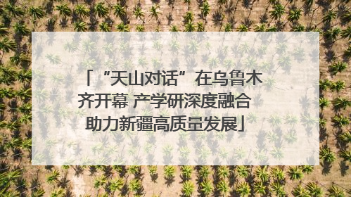 “天山对话”在乌鲁木齐开幕 产学研深度融合助力新疆高质量发展