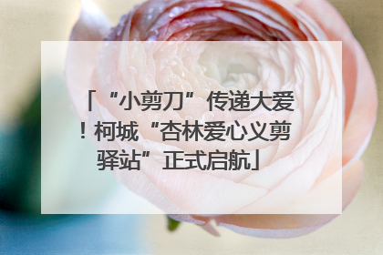 “小剪刀”传递大爱！柯城“杏林爱心义剪驿站”正式启航