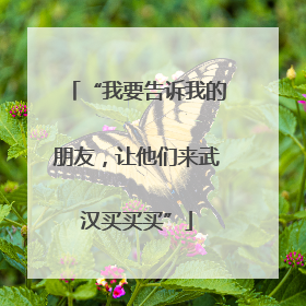 “我要告诉我的朋友，让他们来武汉买买买”