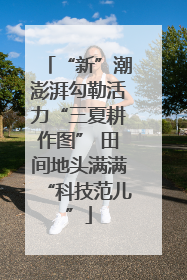 “新”潮澎湃勾勒活力“三夏耕作图” 田间地头满满“科技范儿”