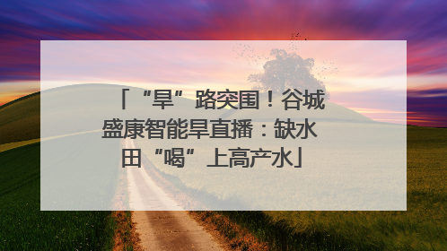 “旱”路突围！谷城盛康智能旱直播：缺水田“喝”上高产水