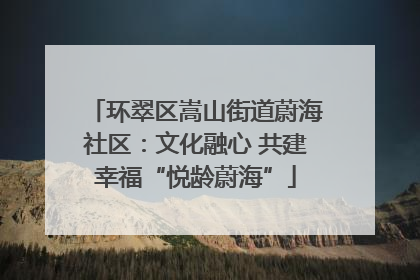 环翠区嵩山街道蔚海社区：文化融心 共建幸福“悦龄蔚海”