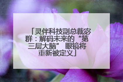 灵伴科技副总裁宓群：解码未来的“第三层大脑” 眼镜将重新被定义