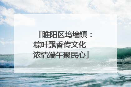睢阳区坞墙镇：粽叶飘香传文化 浓情端午聚民心