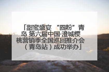 甜蜜盛宴 “圈粉”青岛 第六届中国·澄城樱桃营销季全国巡回推介会（青岛站）成功举办