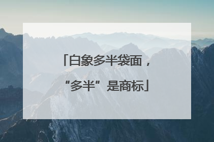 白象多半袋面，“多半”是商标