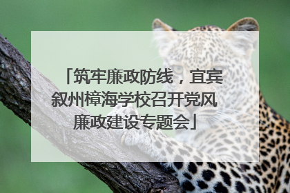 筑牢廉政防线，宜宾叙州樟海学校召开党风廉政建设专题会