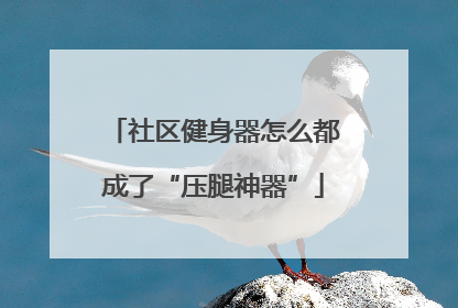 社区健身器怎么都成了“压腿神器”