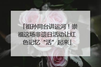 祖孙同台讲运河！崇福这场非遗日活动让红色记忆“活”起来
