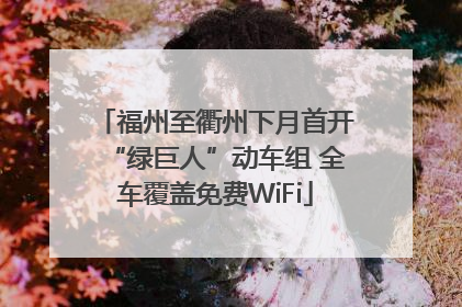 福州至衢州下月首开“绿巨人”动车组 全车覆盖免费WiFi