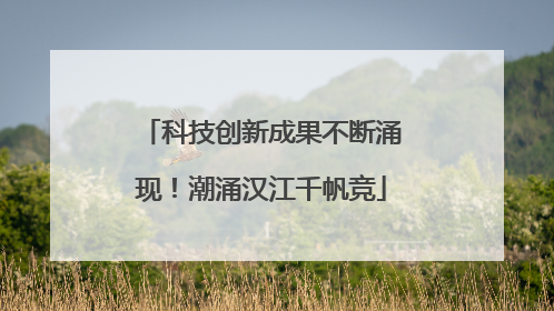 科技创新成果不断涌现！潮涌汉江千帆竞