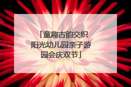 童趣古韵交织 阳光幼儿园亲子游园会庆双节