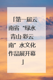 第一届云南省“绿水青山·彩云南”水文化作品展开幕