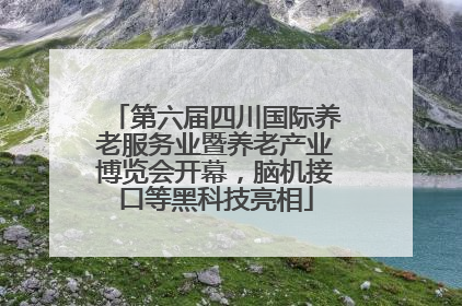 第六届四川国际养老服务业暨养老产业博览会开幕，脑机接口等黑科技亮相