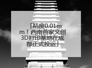 精度0.01mm！西南首家文创3D打印基地在成都正式投运