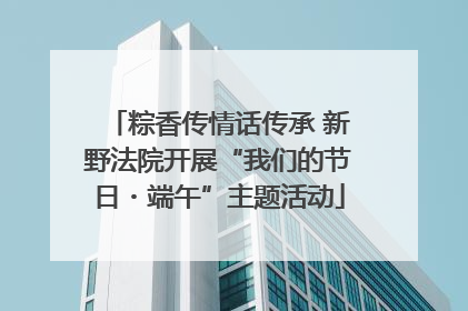 粽香传情话传承 新野法院开展“我们的节日・端午”主题活动