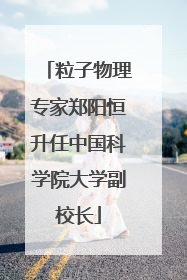 粒子物理专家郑阳恒升任中国科学院大学副校长