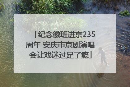 纪念徽班进京235周年 安庆市京剧演唱会让戏迷过足了瘾