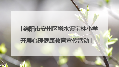 绵阳市安州区塔水镇宝林小学开展心理健康教育宣传活动