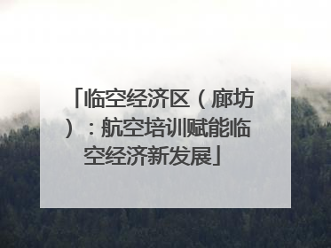 临空经济区（廊坊）：航空培训赋能临空经济新发展