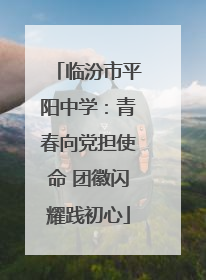临汾市平阳中学：青春向党担使命 团徽闪耀践初心