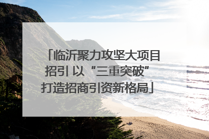 临沂聚力攻坚大项目招引 以“三重突破”打造招商引资新格局