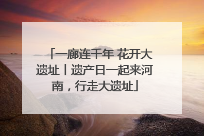 一廊连千年 花开大遗址丨遗产日一起来河南，行走大遗址