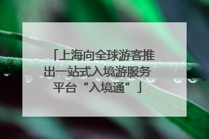 上海向全球游客推出一站式入境游服务平台“入境通”