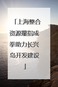 上海整合资源攥指成拳助力长兴岛开发建设