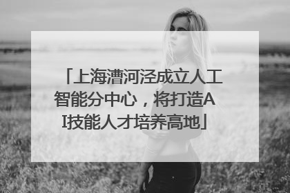 上海漕河泾成立人工智能分中心，将打造AI技能人才培养高地