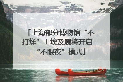 上海部分博物馆“不打烊”！埃及展将开启“不眠夜”模式