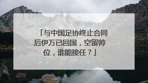 与中国足协终止合同后伊万已回国，空留帅位，谁能接任？