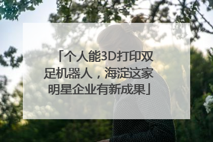 个人能3D打印双足机器人，海淀这家明星企业有新成果