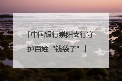 中国银行崇阳支行守护百姓“钱袋子”