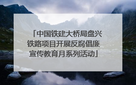 中国铁建大桥局盘兴铁路项目开展反腐倡廉宣传教育月系列活动