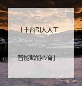 丰台引入人工智能赋能心育