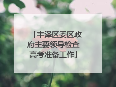 丰泽区委区政府主要领导检查高考准备工作