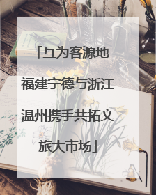 互为客源地 福建宁德与浙江温州携手共拓文旅大市场