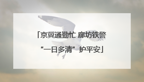 京冀通勤忙 廊坊铁警“一日多清”护平安
