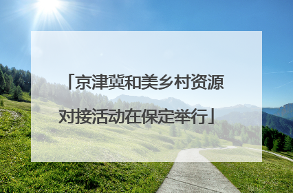 京津冀和美乡村资源对接活动在保定举行